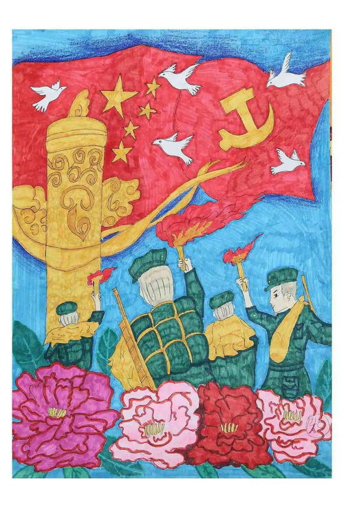 學黨史 知黨情 跟黨走 黨在我心中——中寧縣少兒美術書法作品展（三）展覽展示